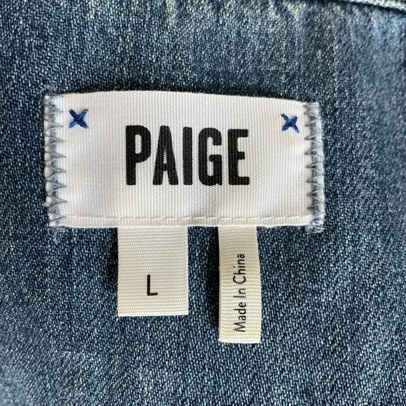 Paige Aveline Classic Denim Jacket Size large - Picture 5 of 6